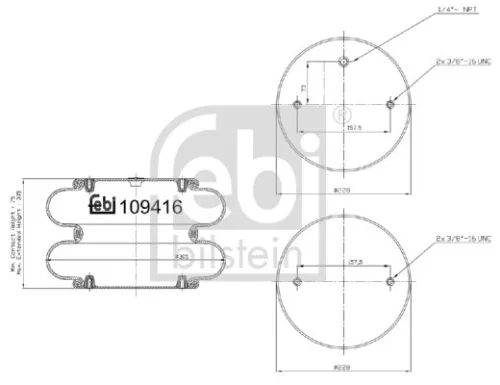 Febi Air Bag Suspension Spring