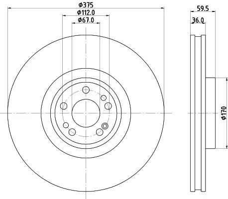 1x  MINTEX Brake Disc