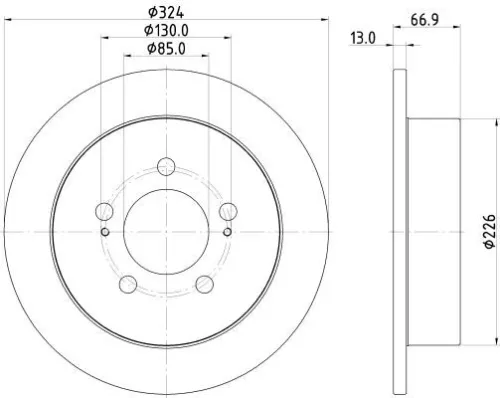 1x  MINTEX Brake Disc