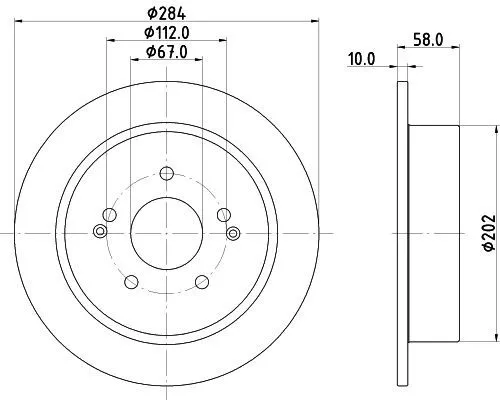 1x  MINTEX Brake Disc
