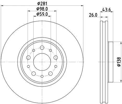 1x  MINTEX Brake Disc
