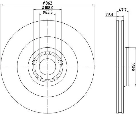 1x  MINTEX Brake Disc