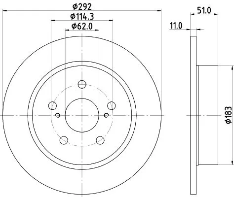 1x  MINTEX Brake Disc