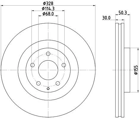 1x  MINTEX Brake Disc