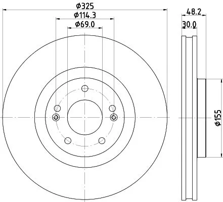 MINTEX MINTEX (MDC3227C) 1x  MINTEX Brake Disc 