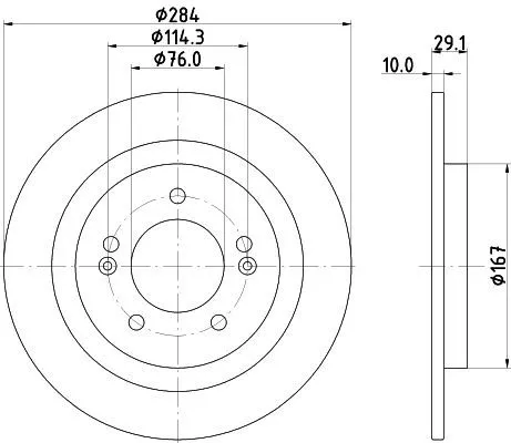 1x  MINTEX Brake Disc