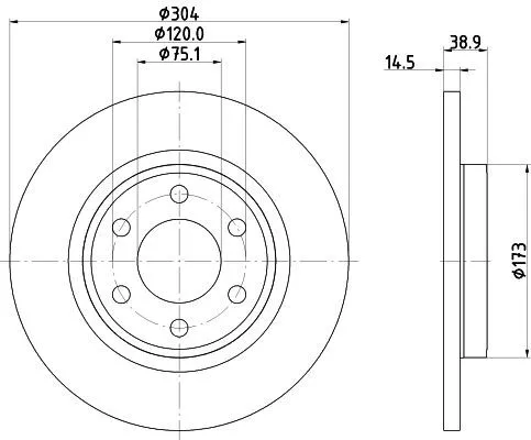 1x  MINTEX Brake Disc