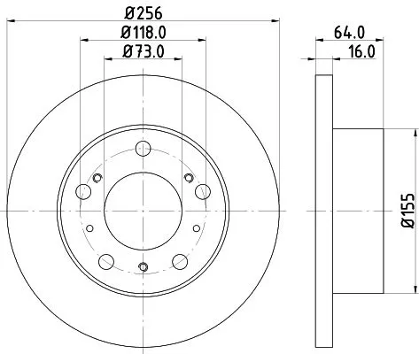 1x MINTEX MDC333 Brake Disc