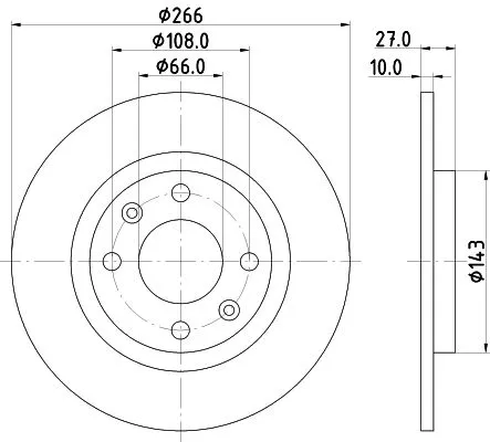 1x MINTEX MDC338 Brake Disc