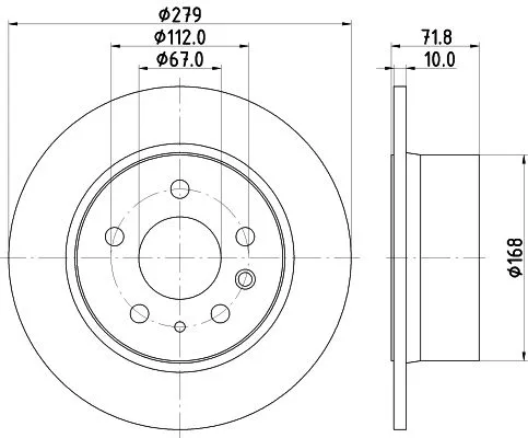 1x MINTEX MDC35 Brake Disc