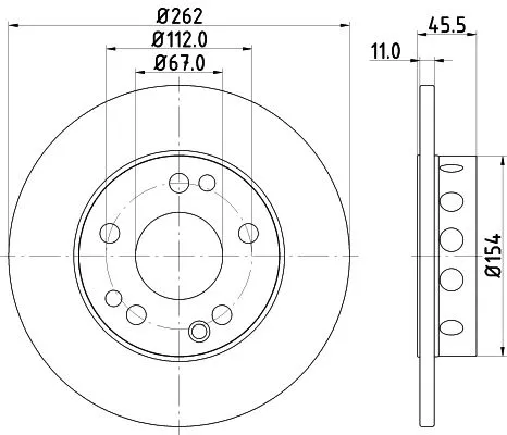MINTEX MINTEX (MDC351) 1x  MINTEX Brake Disc MDC351 262 