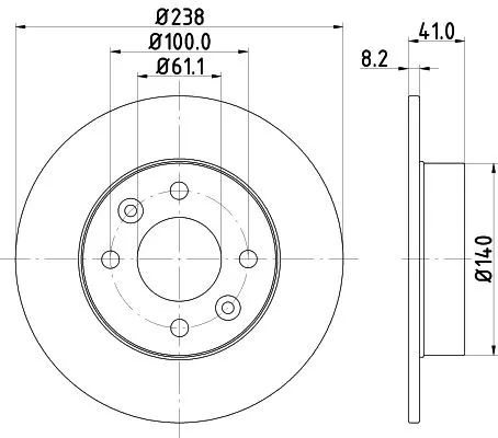 1x  MINTEX Brake Disc