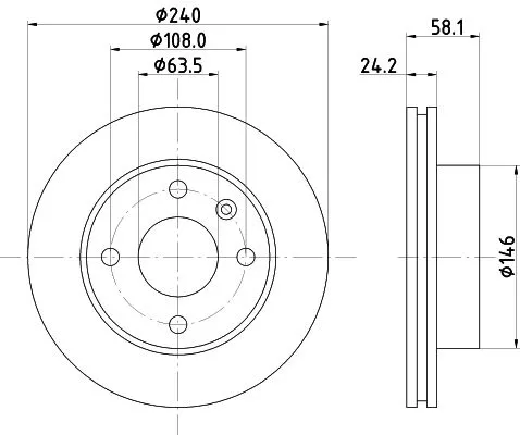 1x  MINTEX Brake Disc