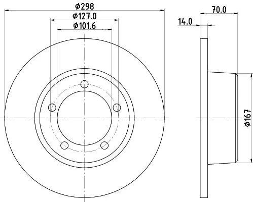 1x  MINTEX Brake Disc