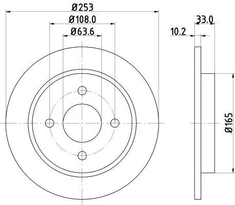 1x  MINTEX Brake Disc