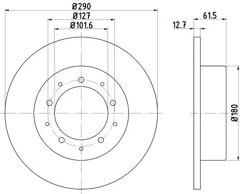 1x  MINTEX Brake Disc