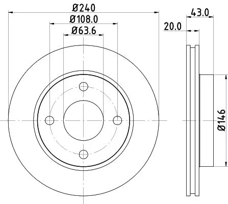 1x  MINTEX Brake Disc