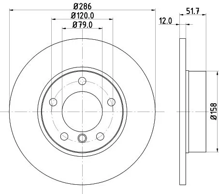 1x  MINTEX Brake Disc