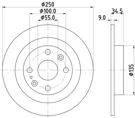 1x  MINTEX Brake Disc