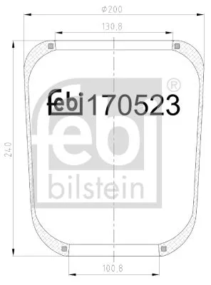 FEBI BILSTEIN FEBI BILSTEIN 170523 Febi Front Air Bag Suspension Spring For Iveco Eurostar Eurotech Mh Eurotec 