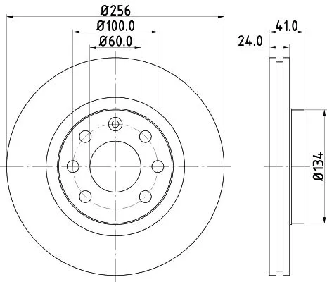 1x MINTEX MDC692 Brake Disc