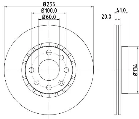 1x MINTEX MDC693 Brake Disc