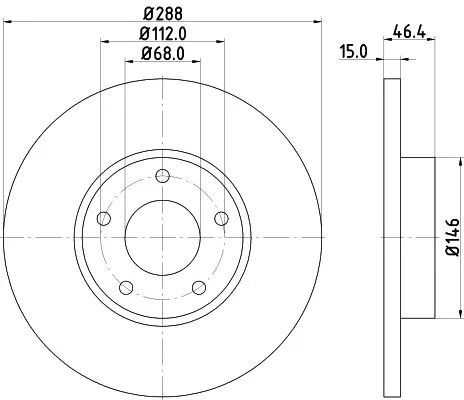 1x  MINTEX Brake Disc