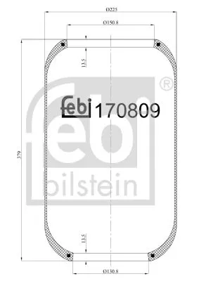FEBI BILSTEIN FEBI BILSTEIN 170809 Febi Front Rear Air Bag Suspension Spring For Volvo 8300 8700 8900 9400 950 