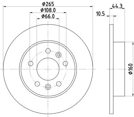 1x MINTEX MDC785 Brake Disc