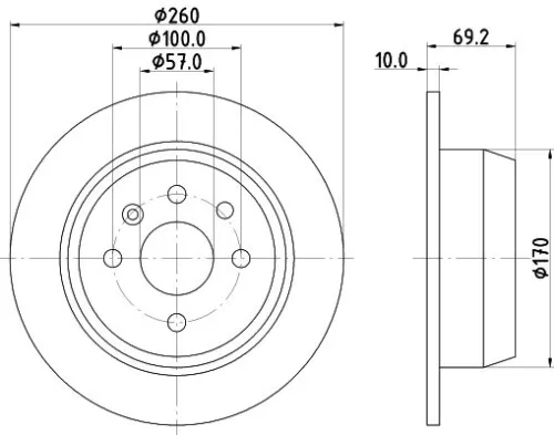 1x MINTEX MDC786 Brake Disc