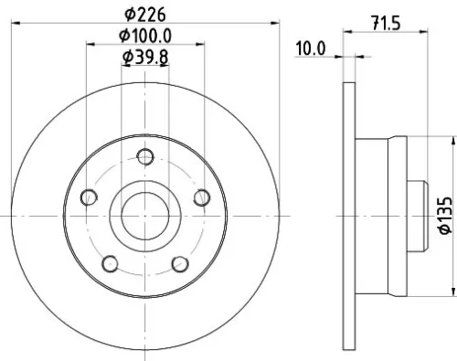 1x  MINTEX Brake Disc