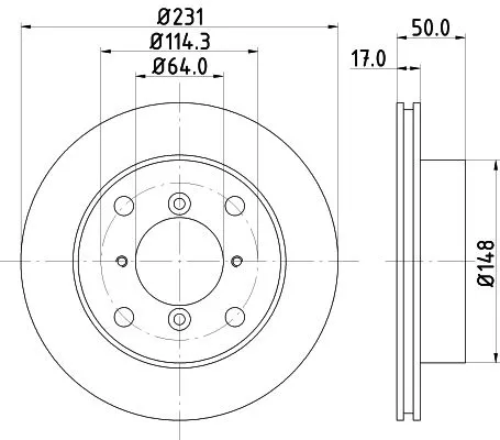 1x  MINTEX Brake Disc
