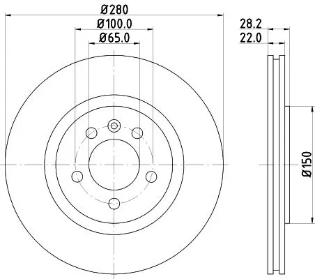 1x MINTEX MDC800 Brake Disc