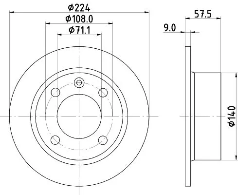 MINTEX MINTEX (MDC802) 1x MINTEX MDC802 Brake Disc 