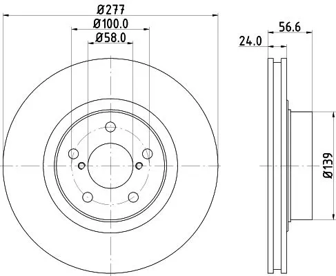 1x  MINTEX Brake Disc