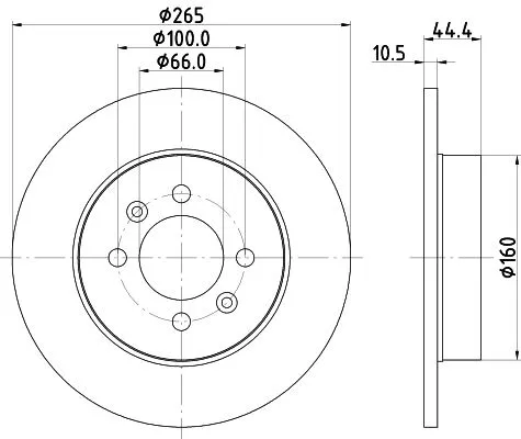 1x MINTEX MDC815 Brake Disc