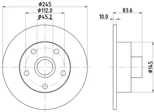 1x  MINTEX Brake Disc