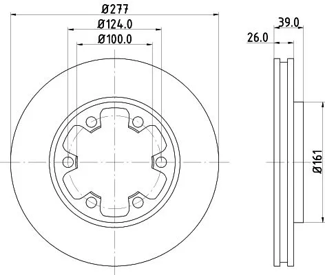1x MINTEX MDC859 Brake Disc
