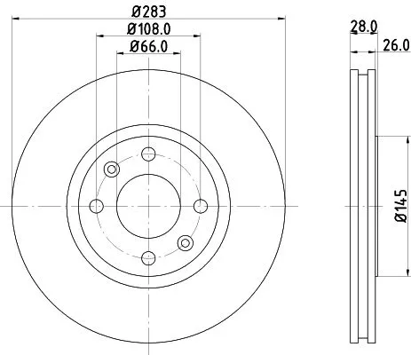 1x MINTEX MDC869 Brake Disc