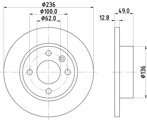 MINTEX MINTEX MDC876 1x MINTEX MDC876 Brake Disc 
