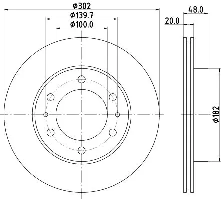 1x MINTEX MDC879 Brake Disc