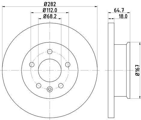 1x MINTEX MDC917 Brake Disc