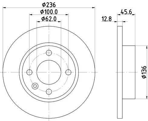1x MINTEX MDC921 Brake Disc