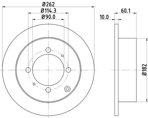 1x  MINTEX Brake Disc
