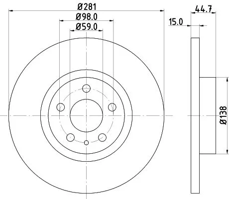 1x MINTEX MDC983 Brake Disc