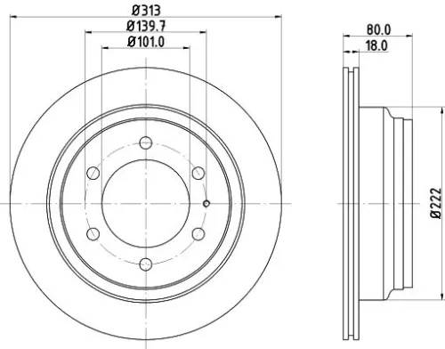 1x MINTEX MDC986 Brake Disc