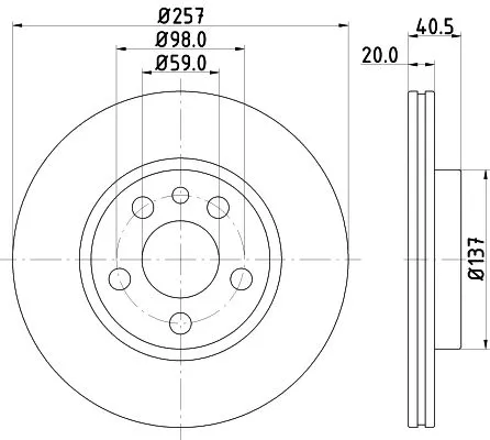 1x  MINTEX Brake Disc