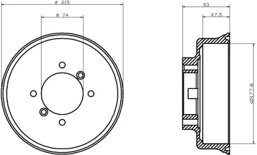 MINTEX MINTEX MBD007 1x MINTEX MBD007 Brake Drum 