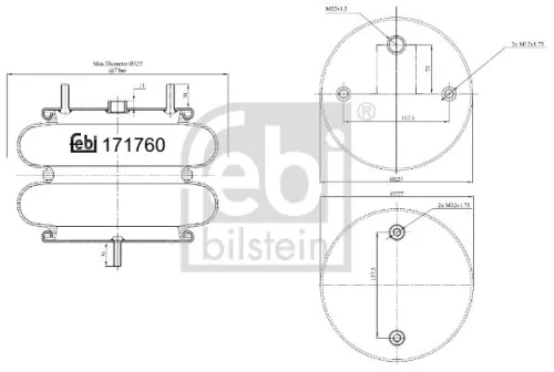 FEBI BILSTEIN FEBI BILSTEIN 171760 Febi Air Bag Suspension Spring For Daf Cf Xf 