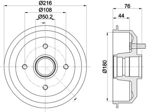 1x Brake Drum